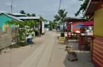 Rua de pedestres em Placencia, no litoral sul de Belize